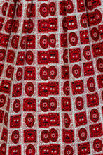 Load image into Gallery viewer, 1950&#39;s Red and White Cotton Summer Party Dress Size S
