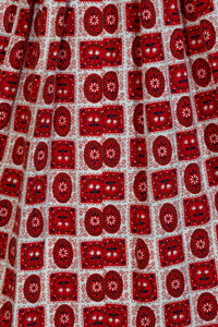 1950's Red and White Cotton Summer Party Dress Size S