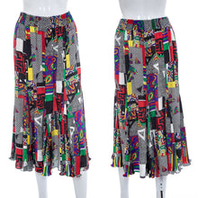 Load image into Gallery viewer, 1980&#39;s Multicolor Funky Graphic Print Skirt Size M/L
