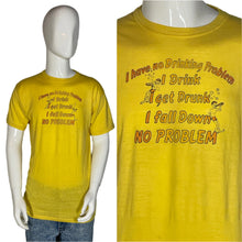 Load image into Gallery viewer, 1970&#39;s No Drinking Problem T-shirt Size L
