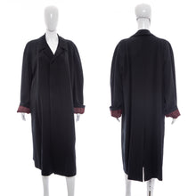 Load image into Gallery viewer, 1960&#39;s Burberrys&#39; Black Wool Coat
