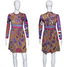 Load image into Gallery viewer, 1960&#39;s Abstract Butterfly Mini Dress - Size S
