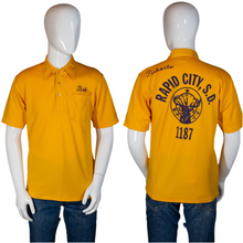 Load image into Gallery viewer, 1970&#39;s Yellow Polyester Pullover Bowling Shirt Size M

