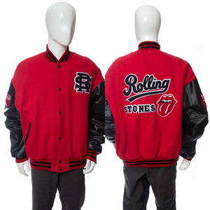 1990's Rolling Stones 97/98 World Tour Letterman Jacket Size XXL