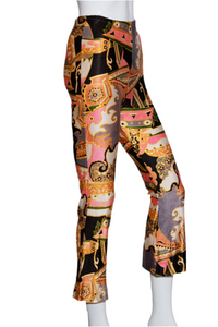 1960's Silky Psychedelic Poly Pants - Size XS