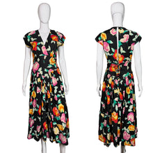 Load image into Gallery viewer, 1980's Floral Cotton Moon Glow Sun Dress Size M
