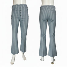 Load image into Gallery viewer, Blue striped pants on a mannequin against a plain background
