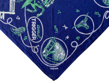 Load image into Gallery viewer, 1950&#39;s Many Happy Trails Roy Rogers and Trigger Promo Bandana 18X18.5
