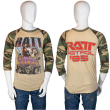 Load image into Gallery viewer, 1985 Ratt Camo Raglan Concert Tour Shirt Size S/M
