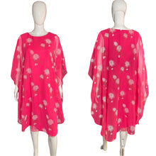 Load image into Gallery viewer, 1960’s Pink Alfred Shaheen Chiffon Shift Dress Size M
