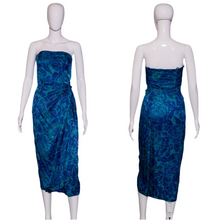 Load image into Gallery viewer, 1980&#39;s Strapless Silk Wrap Style Cocktail Dress Size S

