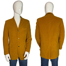 Load image into Gallery viewer, Mustard yellow blazer on a mannequin with a plain background
