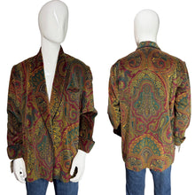 Load image into Gallery viewer, 1990's Ralph Lauren Paisley Velour Smoking Jacket - Size L
