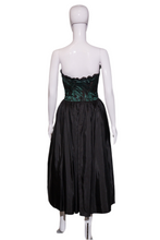 Load image into Gallery viewer, 1980&#39;s Taffeta and Lace Strapless Gunne Sax Party Dress Size XS
