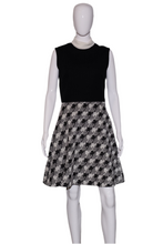 Load image into Gallery viewer, 1960&#39;s Knit Houndstooth Sleeveless Day Dress Size S/M
