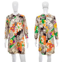 Load image into Gallery viewer, 1960&#39;s Ed Volin Mod Psychedelic Print Dress Size M/L
