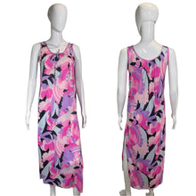 Load image into Gallery viewer, 1960&#39;s Pink and Purple Psychedelic Nightgown Size S
