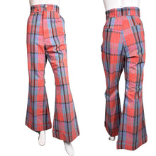 Load image into Gallery viewer, Plaid Bell bottom pants on a mannequin against a white background
