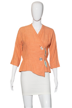 Load image into Gallery viewer, 1940&#39;s Peach Linen Paul Sachs Jacket Size M
