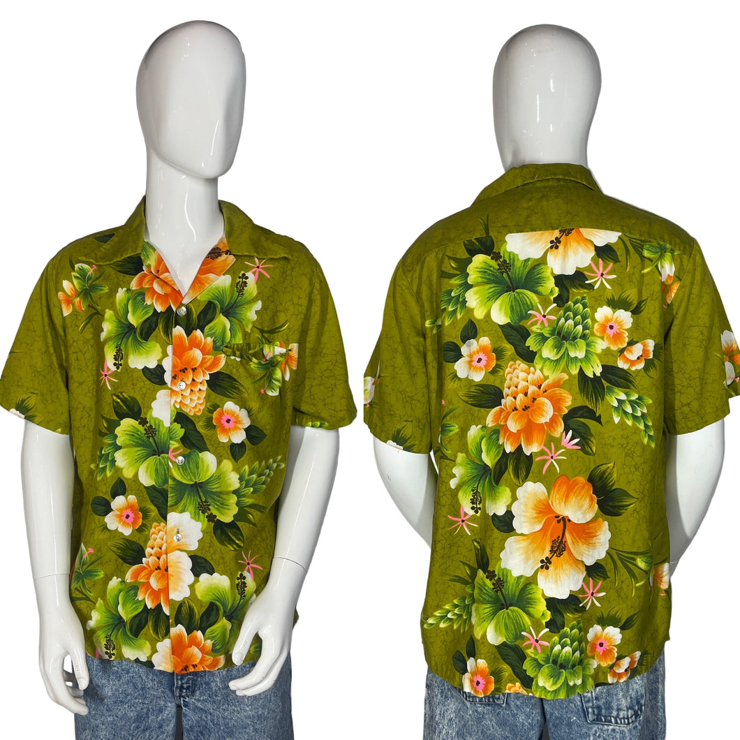 1960's Penny's Hawaii Aloha Shirt Size L