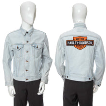 Load image into Gallery viewer, 1980&#39;s Levis Harley Davidson Light Wash Denim Jacket Size S
