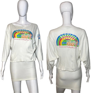 1986 Honolulu Marathon Cropped Long Sleeve Tee Size M