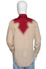 Load image into Gallery viewer, 1980&#39;s Two Tone Embellished Western Shirt - Size S/M
