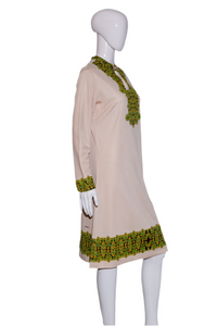 1960's Don Manuel Screen Printed Poly Dress