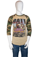 Load image into Gallery viewer, 1985 Ratt Camo Raglan Concert Tour Shirt Size S/M
