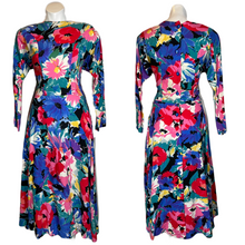 Load image into Gallery viewer, 1980&#39;s Floral Dress Size S/M
