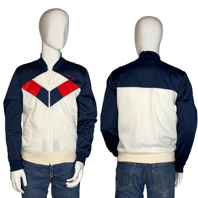 Two views of a jacket on a mannequin against a plain background