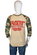 Load image into Gallery viewer, 1985 Ratt Camo Raglan Concert Tour Shirt Size S/M
