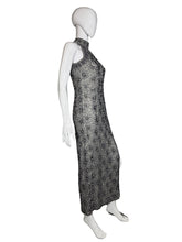 Load image into Gallery viewer, Silvery gray beaded dress on a mannequin against a plain background

