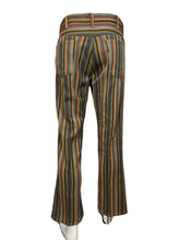 Load image into Gallery viewer, Striped pants on a mannequin against a white wall.
