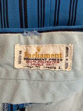 Load image into Gallery viewer, 1970's Electric Blue Striped Pants Size 30x29
