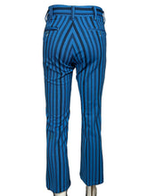 Load image into Gallery viewer, Blue pinstripe pants displayed on a mannequin against a white background

