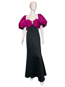 Mannequin wearing a black dress 