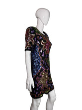 Load image into Gallery viewer, Colorful sequin dress on a mannequin against a white background
