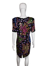 Load image into Gallery viewer, Colorful sequin dress on a mannequin against a white background
