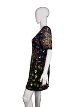 Load image into Gallery viewer, Colorful sequin dress on a mannequin against a white background
