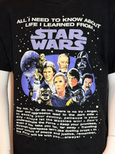 Load image into Gallery viewer, Star Wars Graphic on black t-shirt
