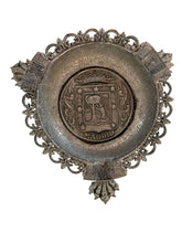 Load image into Gallery viewer, Decorative silver tone ashtray with a central design and 'Madrid' text on a white background
