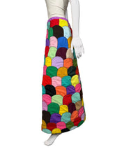 Load image into Gallery viewer, Colorful quilted maxi skirt on a mannequin

