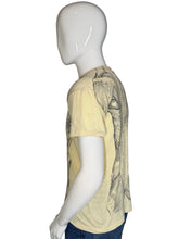 Load image into Gallery viewer, Mannequin wearing a yellow t-shirt with black anatomical design
