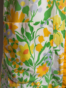1960's Floral House Coat - Size L