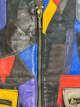 Load image into Gallery viewer, 1980's JouJou Patchwork Leather Vest - Size XL

