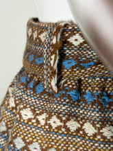 Load image into Gallery viewer, 1960&#39;s Woven Belted Tapestry Mini Skirt - Size S
