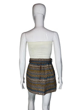 Load image into Gallery viewer, 1960&#39;s Woven Belted Tapestry Mini Skirt - Size S
