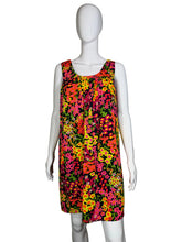 Load image into Gallery viewer, Mannequin wearing a colorful floral dress against a plain background
