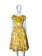 Load image into Gallery viewer, 1960&#39;s Floral Chiffon Party Dress - Size S/M
